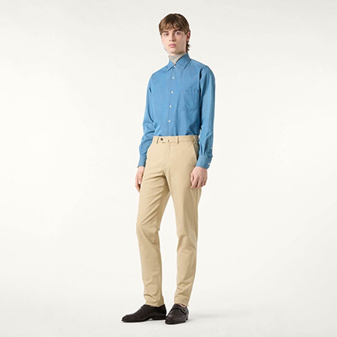 loro piana carlo relaxed straight cut everyday casual long trousers
